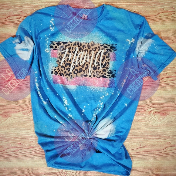Mama Sublimation/Distressed Tee Shirt - Picture 1 of 5